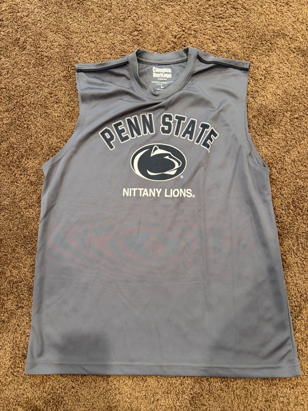 Campus Heritage Penn State Gray Sleeveless Graphic Tank